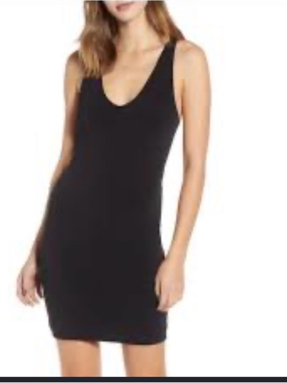 Leith for Nordstrom Black Racerback Tank Dress - Minimalist Cool Girl Style - Picture 10 of 10